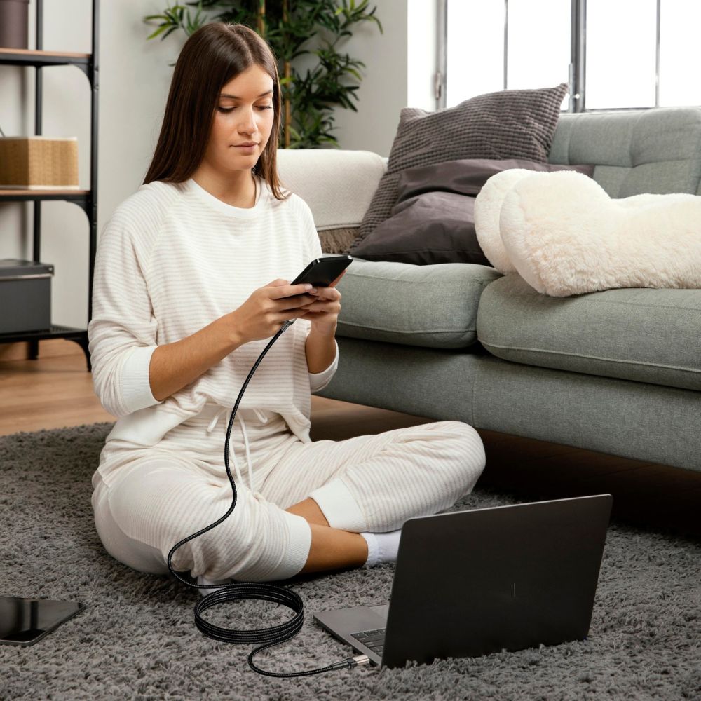 CÂBLE TECH-PROTECT ULTRABOOST EVO TYPE-C CÂBLE PD100W/5A 200CM TITANE