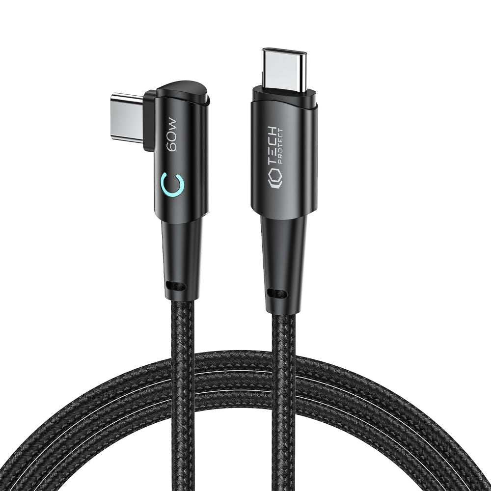 CÂBLE TECH-PROTECT ULTRABOOST ”L” TYPE-C 60W/6A 200CM GRIS