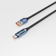 CÂBLE TECH-PROTECT ULTRABOOST LED TYPE-C 66W/6A 200CM BLEU