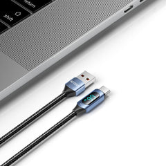 CÂBLE TECH-PROTECT ULTRABOOST LED TYPE-C 66W/6A 200CM BLEU