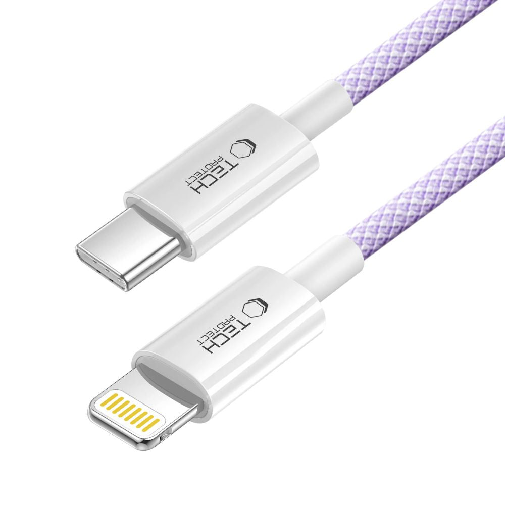 CÂBLE LIGHTNING TECH-PROTECT ULTRABOOST LITE PD27W/3A 200CM MAUVE