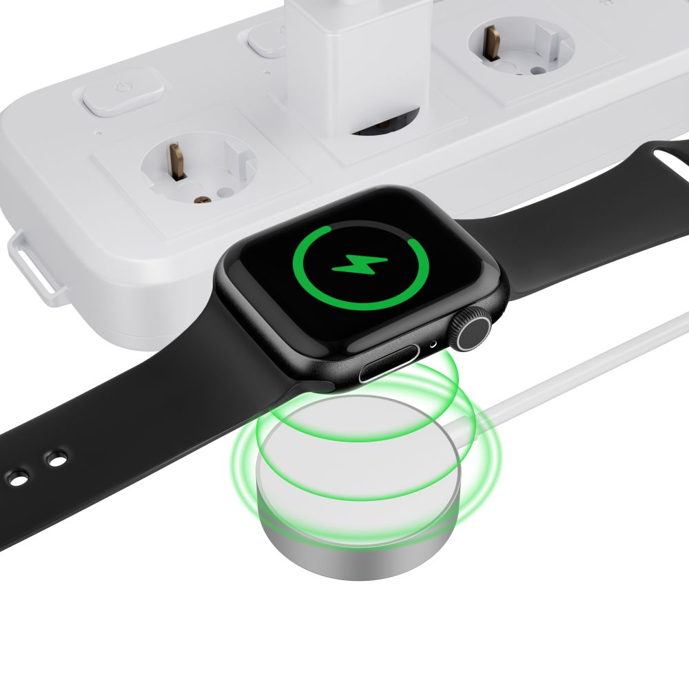 CHARGEUR POUR APPLE WATCH TECH-PROTECT ULTRABOOST CÂBLE MAGNÉTIQUE TYPE-C 120CM APPLE WATCH BLANC