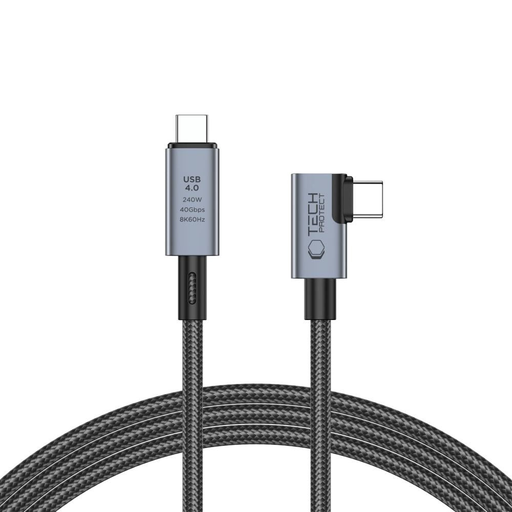 CÂBLE TECH-PROTECT ULTRABOOST MAX "L" USB 4.0 8K 40GBPS TYPE-C CÂBLE PD240W 150CM GRIS