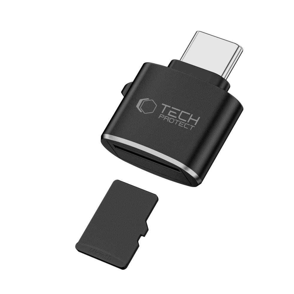 TECH-PROTECT ULTRABOOST TYPE-C À LECTEUR DE CARTE MICRO SD/TF NOIR