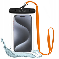 COQUE ÉTANCHE TECH-PROTECT UWC7 COQUE ÉTANCHE UNIVERSELLE 6,9 POUCES NOIR/ORANGE