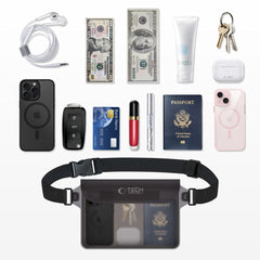 TECH-PROTECT UWP10 HOUSSE ÉTANCHE UNIVERSELLE 10 POUCES NOIR/TRANSPARENT