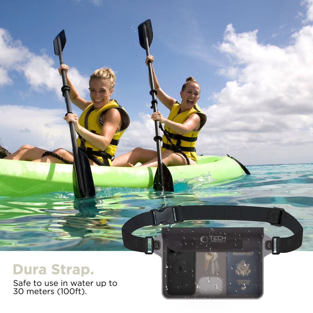 TECH-PROTECT UWP10 HOUSSE ÉTANCHE UNIVERSELLE 10 POUCES NOIR/TRANSPARENT
