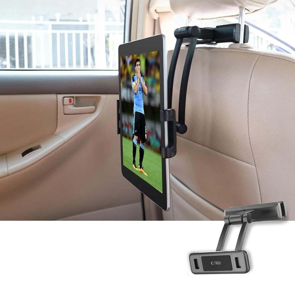 Support de téléphone pour voiture TECH-PROTECT V2 support de tête extensible noir