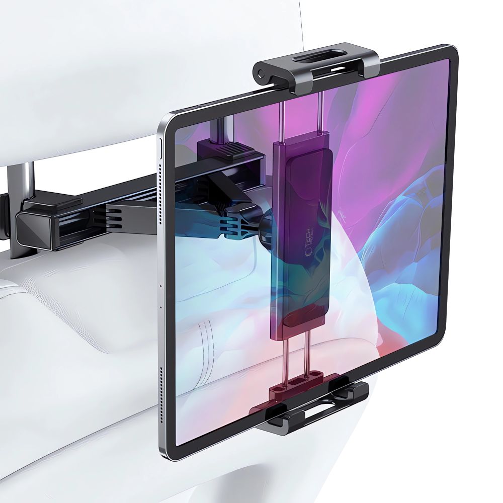 SUPPORT DE TÉLÉPHONE POUR VOITURE TECH-PROTECT V3 MONTAGE SUR APPUIE-HEAD NOIR