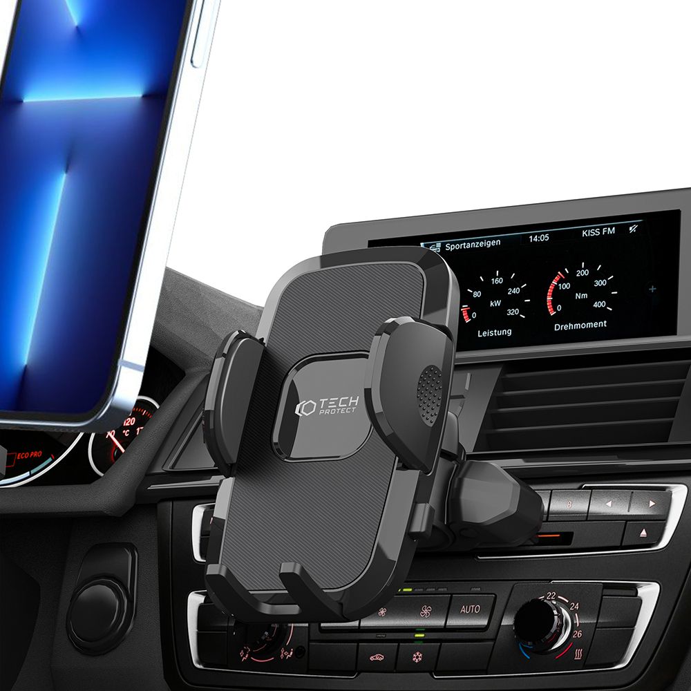 SUPPORT DE TÉLÉPHONE MOBILE POUR VOITURE TECH-PROTECT V3 MONTAGE CD UNIVERSEL NOIR