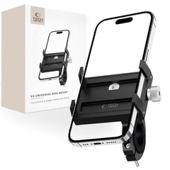 SUPPORT DE TÉLÉPHONE MOBILE POUR VÉLO TECH-PROTECT V4 MONTAGE UNIVERSEL NOIR