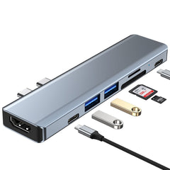 ADAPTATEUR TECH-PROTECT V5-HUB 7EN1 GRIS