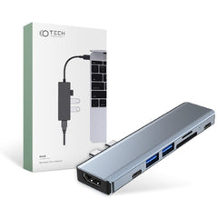 ADAPTATEUR TECH-PROTECT V5-HUB 7EN1 GRIS
