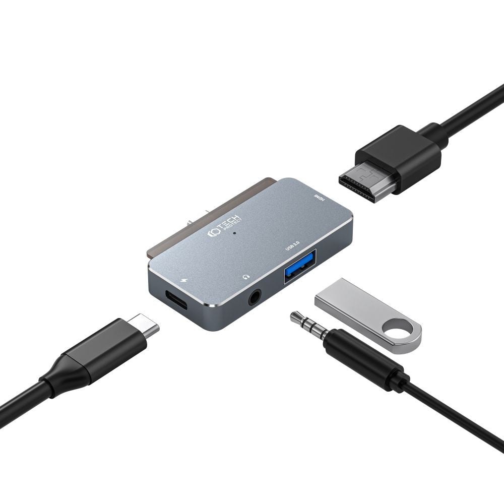 ADAPTATEUR TECH-PROTECT V6-HUB 4EN1 GRIS