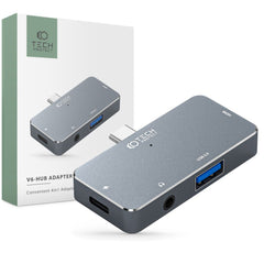 ADAPTATEUR TECH-PROTECT V6-HUB 4EN1 GRIS