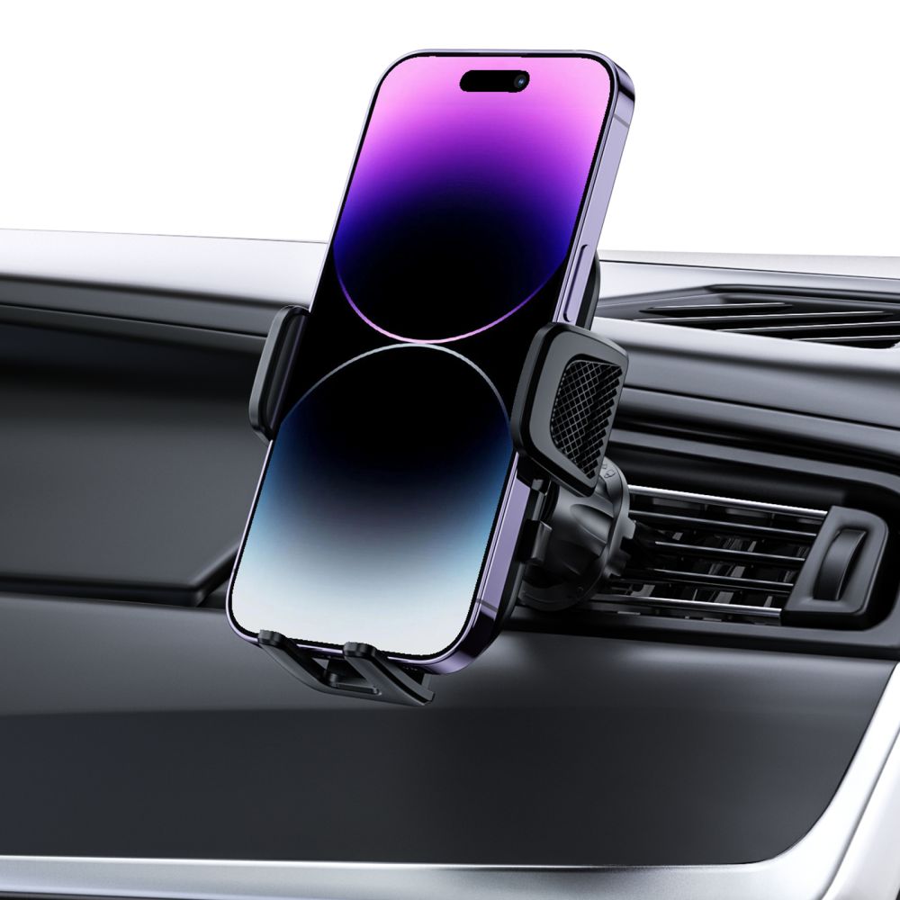 SUPPORT DE TÉLÉPHONE MOBILE POUR VOITURE TECH-PROTECT V6 MONTAGE SUR TABLEAU DE BORD ET VENTILATION NOIR