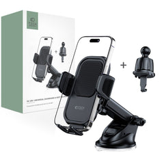 SUPPORT DE TÉLÉPHONE MOBILE POUR VOITURE TECH-PROTECT V6 MONTAGE SUR TABLEAU DE BORD ET VENTILATION NOIR