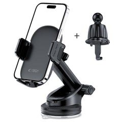 SUPPORT DE TÉLÉPHONE POUR VOITURE SUPPORT DE TÉLÉPHONE POUR VOITURE TECH-PROTECT V7 MONTAGE SUR TABLEAU DE BORD ET VENTILATION NOIR