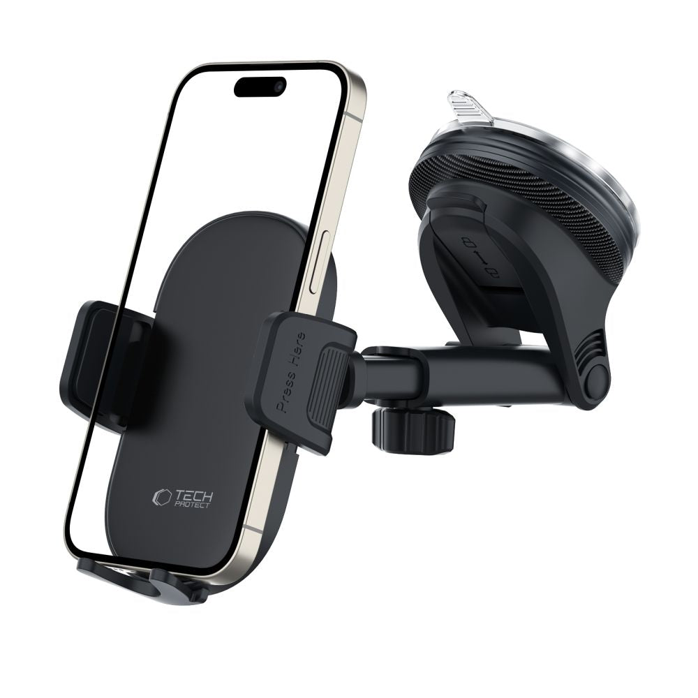 SUPPORT DE TÉLÉPHONE POUR VOITURE SUPPORT DE TÉLÉPHONE POUR VOITURE TECH-PROTECT V7 MONTAGE SUR TABLEAU DE BORD ET VENTILATION NOIR