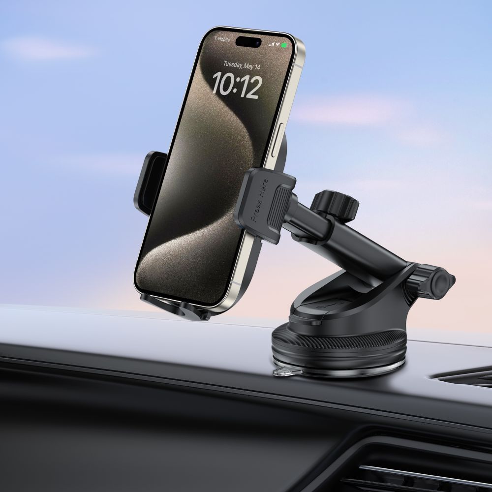 SUPPORT DE TÉLÉPHONE POUR VOITURE SUPPORT DE TÉLÉPHONE POUR VOITURE TECH-PROTECT V7 MONTAGE SUR TABLEAU DE BORD ET VENTILATION NOIR