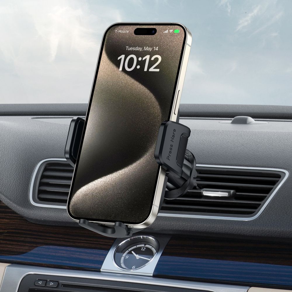 SUPPORT DE TÉLÉPHONE POUR VOITURE SUPPORT DE TÉLÉPHONE POUR VOITURE TECH-PROTECT V7 MONTAGE SUR TABLEAU DE BORD ET VENTILATION NOIR