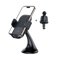 SUPPORT DE TÉLÉPHONE POUR VOITURE TECH-PROTECT V8 MONTAGE SUR TABLEAU DE BORD ET VENTILATION NOIR