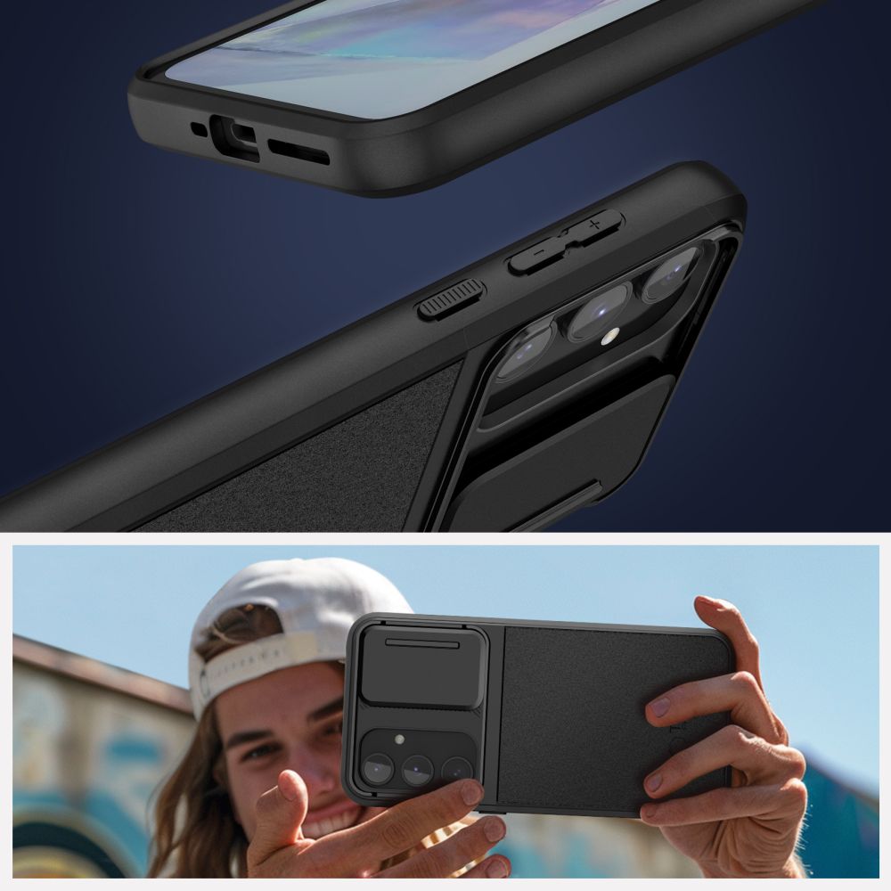 COUVERTURE TECH-PROTECT VELAR CAM+ GALAXY A55 5G NOIR