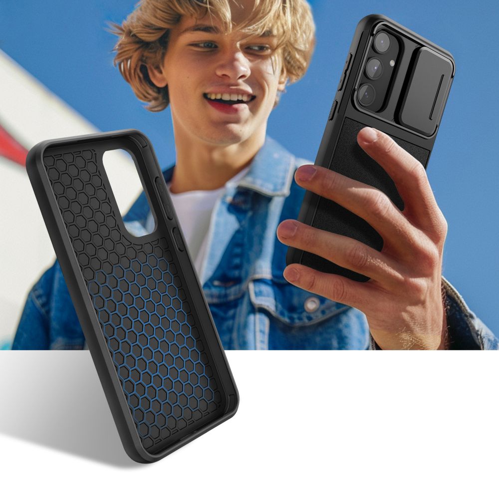 COUVERTURE TECH-PROTECT VELAR CAM+ GALAXY A55 5G NOIR