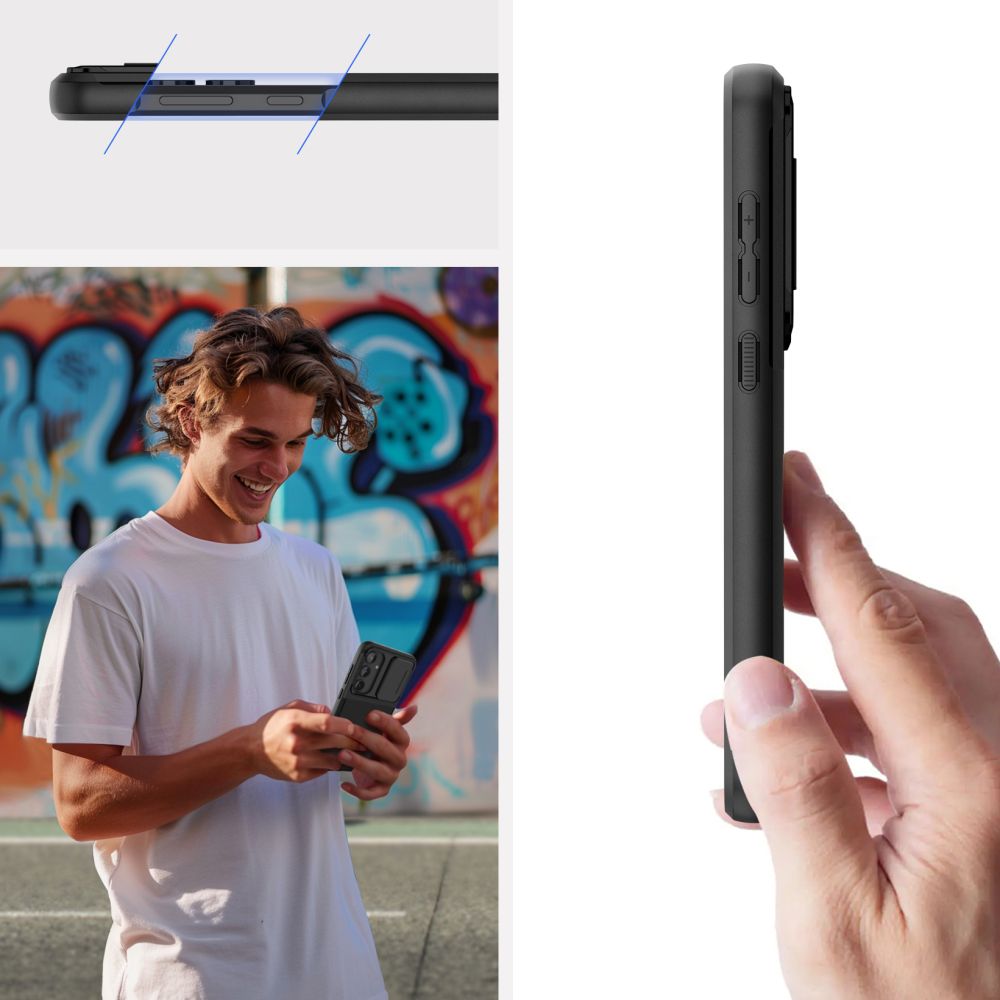 COUVERTURE TECH-PROTECT VELAR CAM+ GALAXY A55 5G NOIR