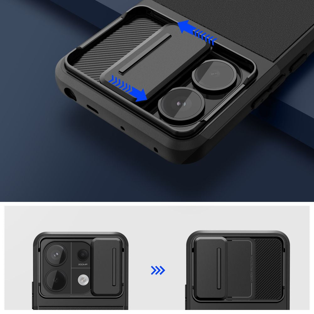 COUVERTURE TECH-PROTECT VELAR CAM+ XIAOMI REDMI NOTE 13 PRO 5G / POCO X6 5G NOIR