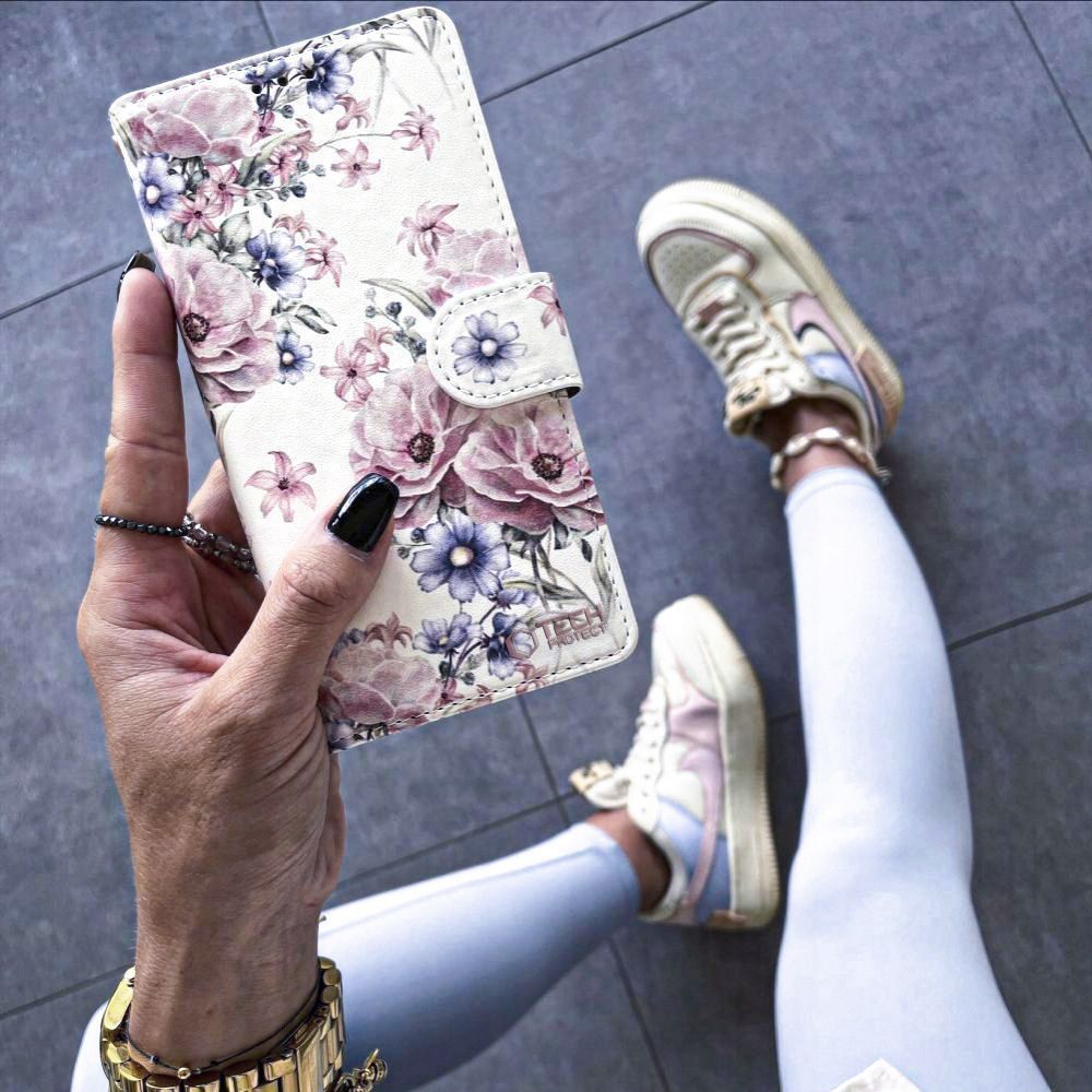 COQUE TECH-PROTECT WALLET GALAXY A16 4G / 5G FLEUR DE PAVOT