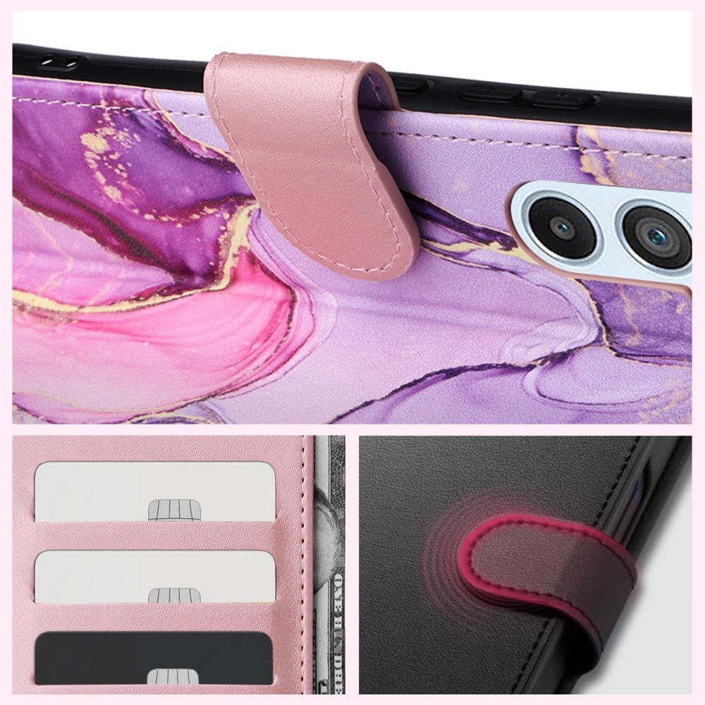 COUVERTURE DE LIVRE TECH-PROTECT WALLET GALAXY A25 5G MARBRE