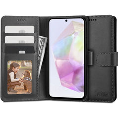COUVERTURE DE LIVRE TECH-PROTECT WALLET GALAXY A35 5G NOIRE