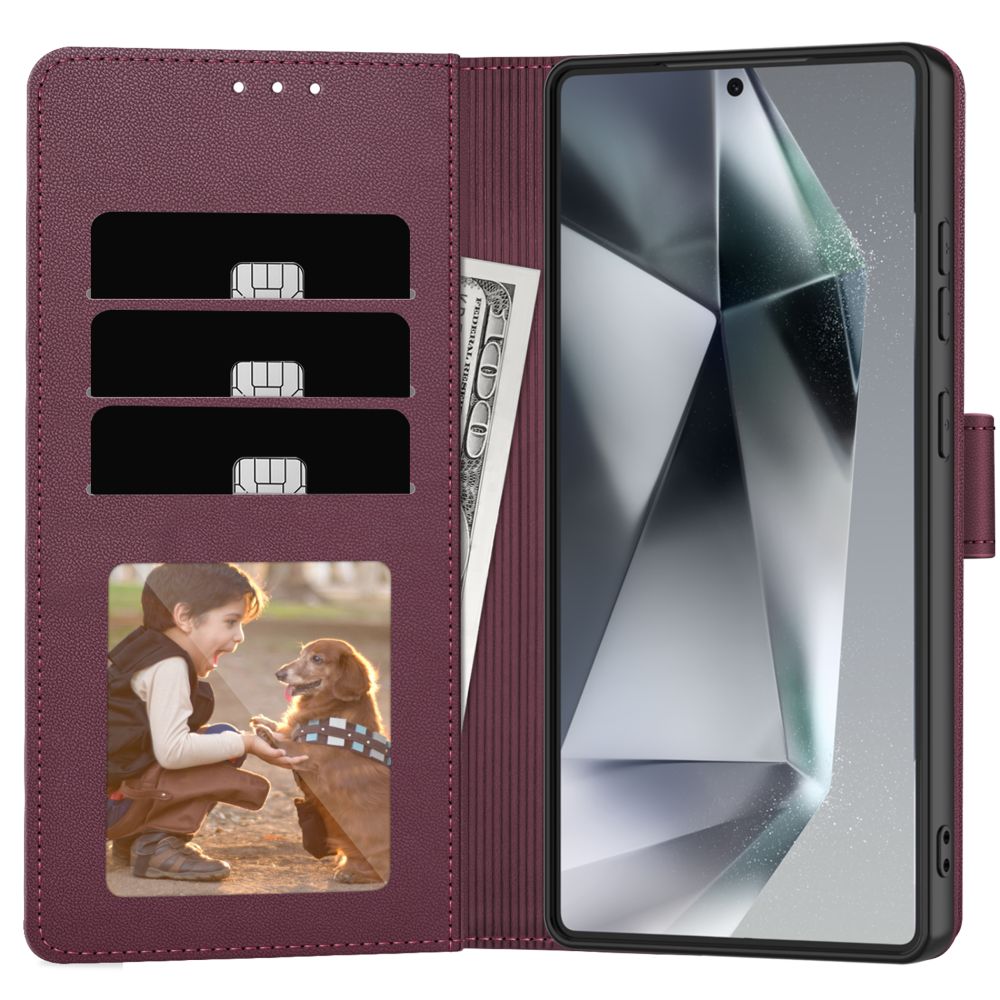 COUVERTURE TECH-PROTECT PORTEFEUILLE GALAXY S25 MULBERRY