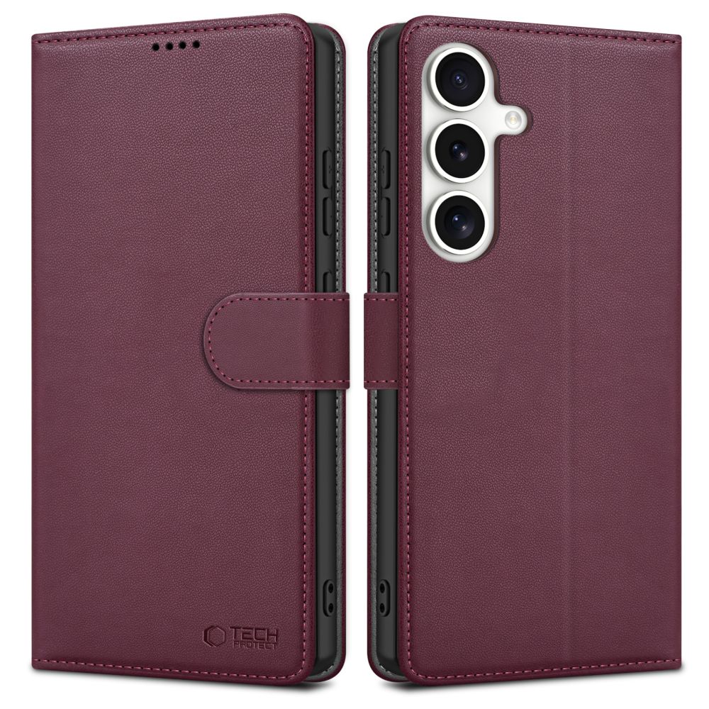 COUVERTURE TECH-PROTECT PORTEFEUILLE GALAXY S25 MULBERRY