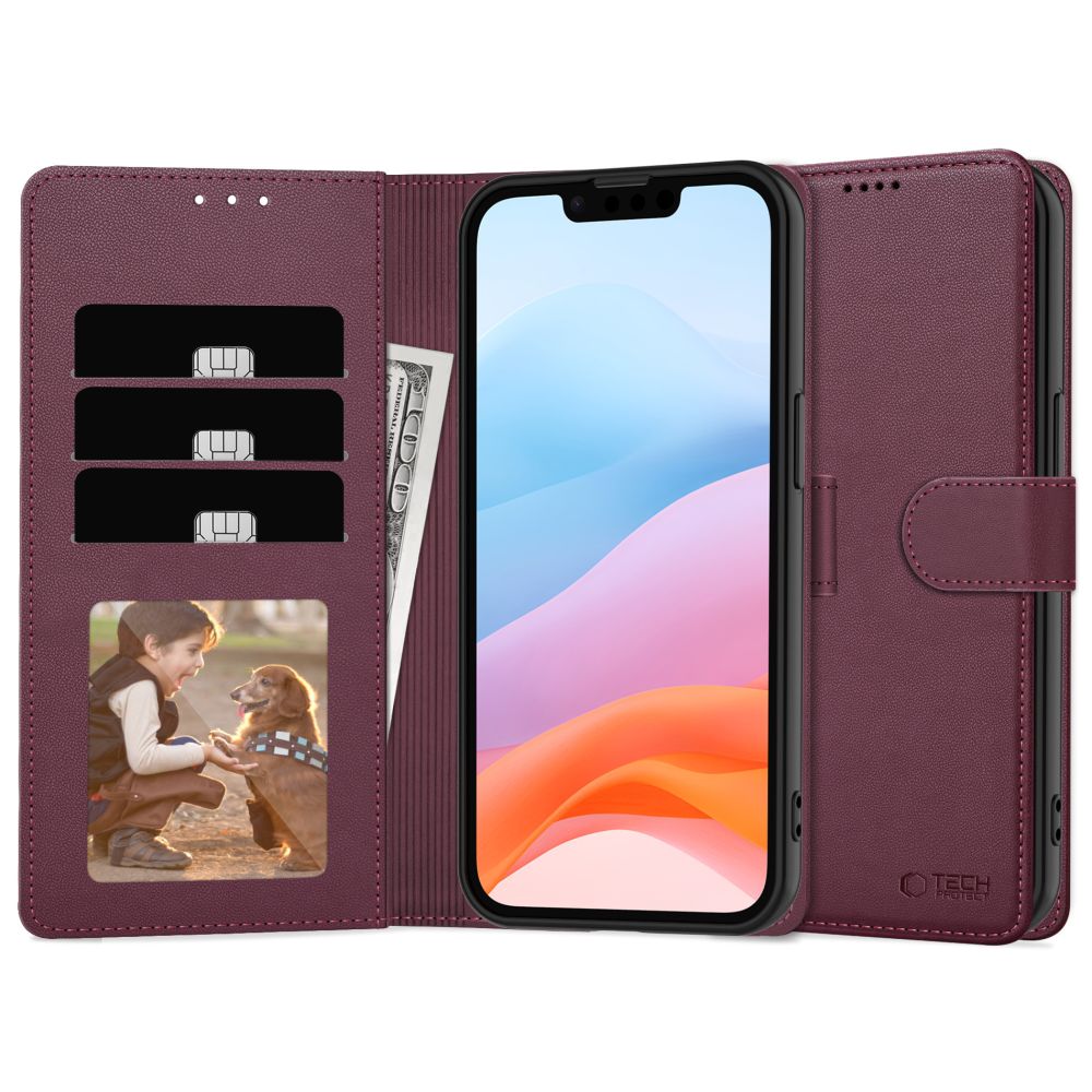 COUVERTURE TECH-PROTECT PORTEFEUILLE IPHONE 16E MULBERRY
