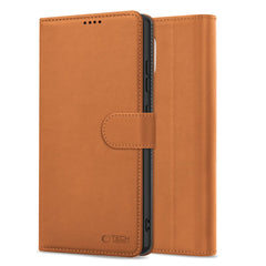 COUVERTURE TECH-PROTECT WALLET IPHONE 16E MARRON SADDLE