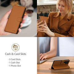 COUVERTURE TECH-PROTECT WALLET IPHONE 16E MARRON SADDLE