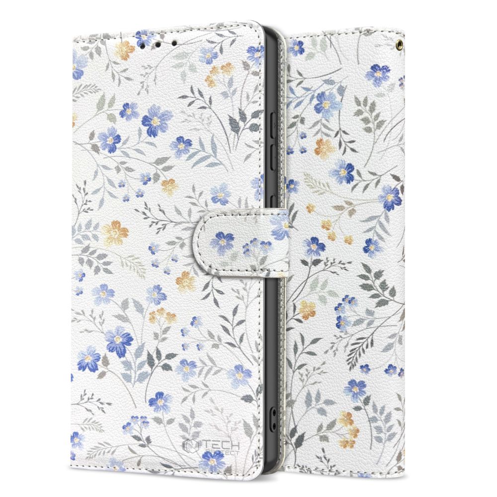 COUVERTURE TECH-PROTECT WALLET IPHONE 16E FLEURS DE PRINTEMPS