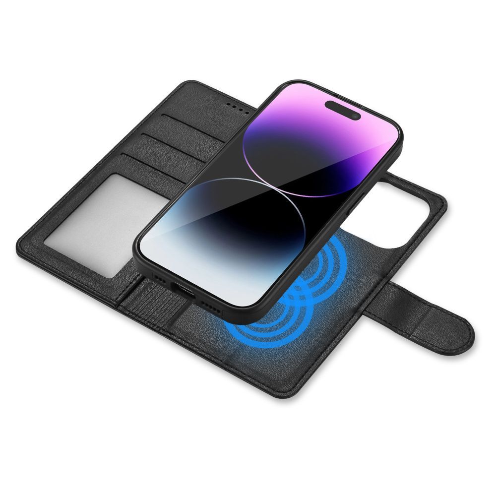 COUVERTURE DE LIVRE TECH-PROTECT WALLET MAGSAFE IPHONE 15 PRO MAX NOIR