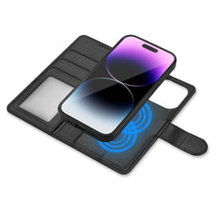 COUVERTURE DE LIVRE TECH-PROTECT WALLET MAGSAFE IPHONE 15 PRO MAX NOIR