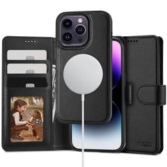 COUVERTURE DE LIVRE TECH-PROTECT WALLET MAGSAFE IPHONE 15 PRO MAX NOIR