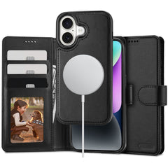COQUE POUR IPHONE 16 TECH-PROTECT WALLET MAGSAFE NOIRE