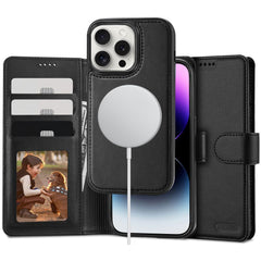 COQUE POUR IPHONE 16 PRO MAX TECH-PROTECT WALLET MAGSAFE NOIRE