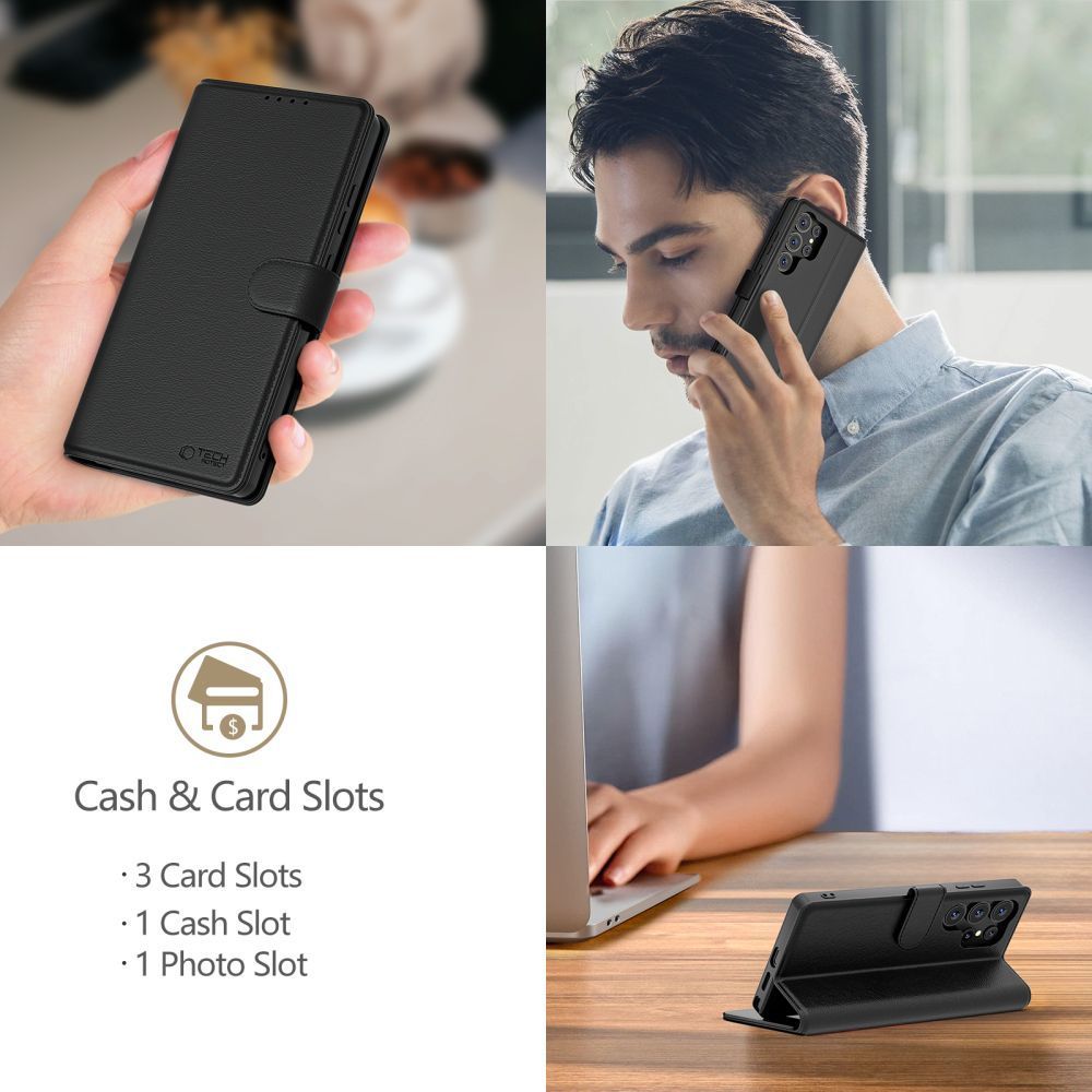 COQUE TECH-PROTECT WALLET REALME 14 PRO+ PLUS 5G NOIR MATTE