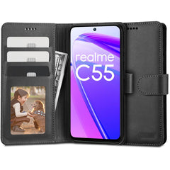 COUVERTURE TECH-PROTECT WALLET REALME C55 NOIR