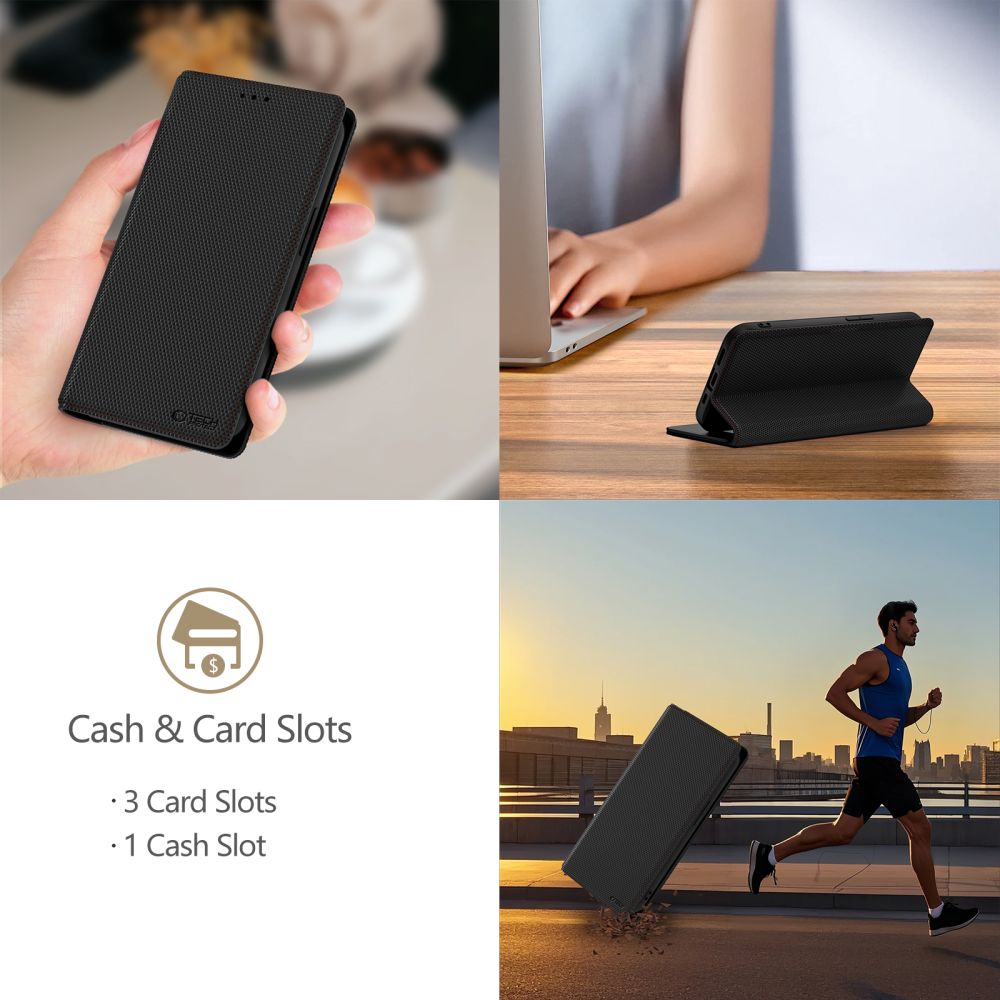 COQUE TECH-PROTECT WALLET RS IPHONE 16E NOIR/ROUGE