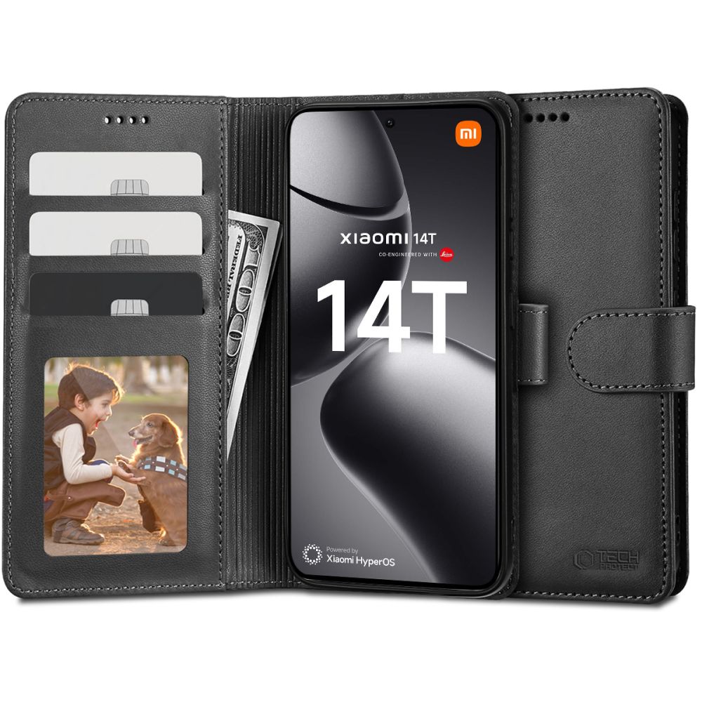 COQUE TECH-PROTECT WALLET XIAOMI 14T NOIRE