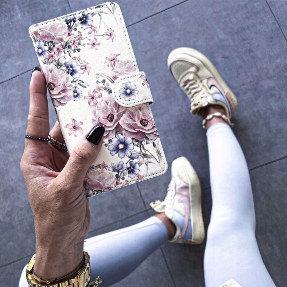 TECH-PROTECT PORTFEUILLE XIAOMI REDMI 14C / POCO C75 FLEUR DE PAVOT