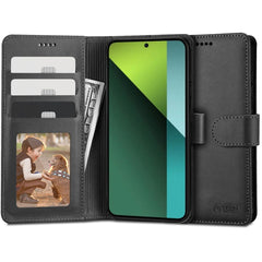 COUVERTURE DE LIVRE TECH-PROTECT WALLET XIAOMI REDMI NOTE 13 PRO 5G / POCO X6 5G NOIR